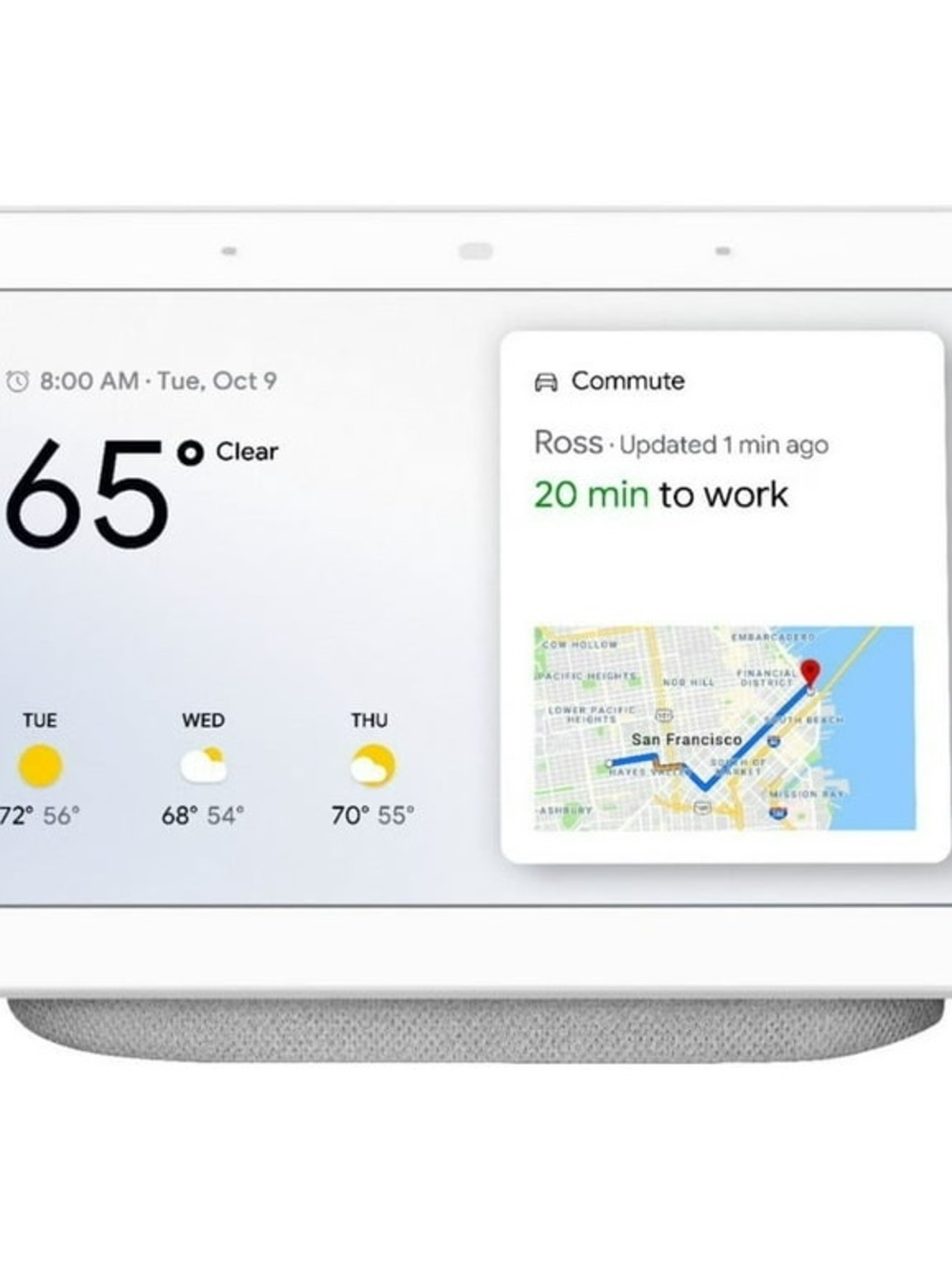 Google Nest Hub Smart Display in White and Chalk